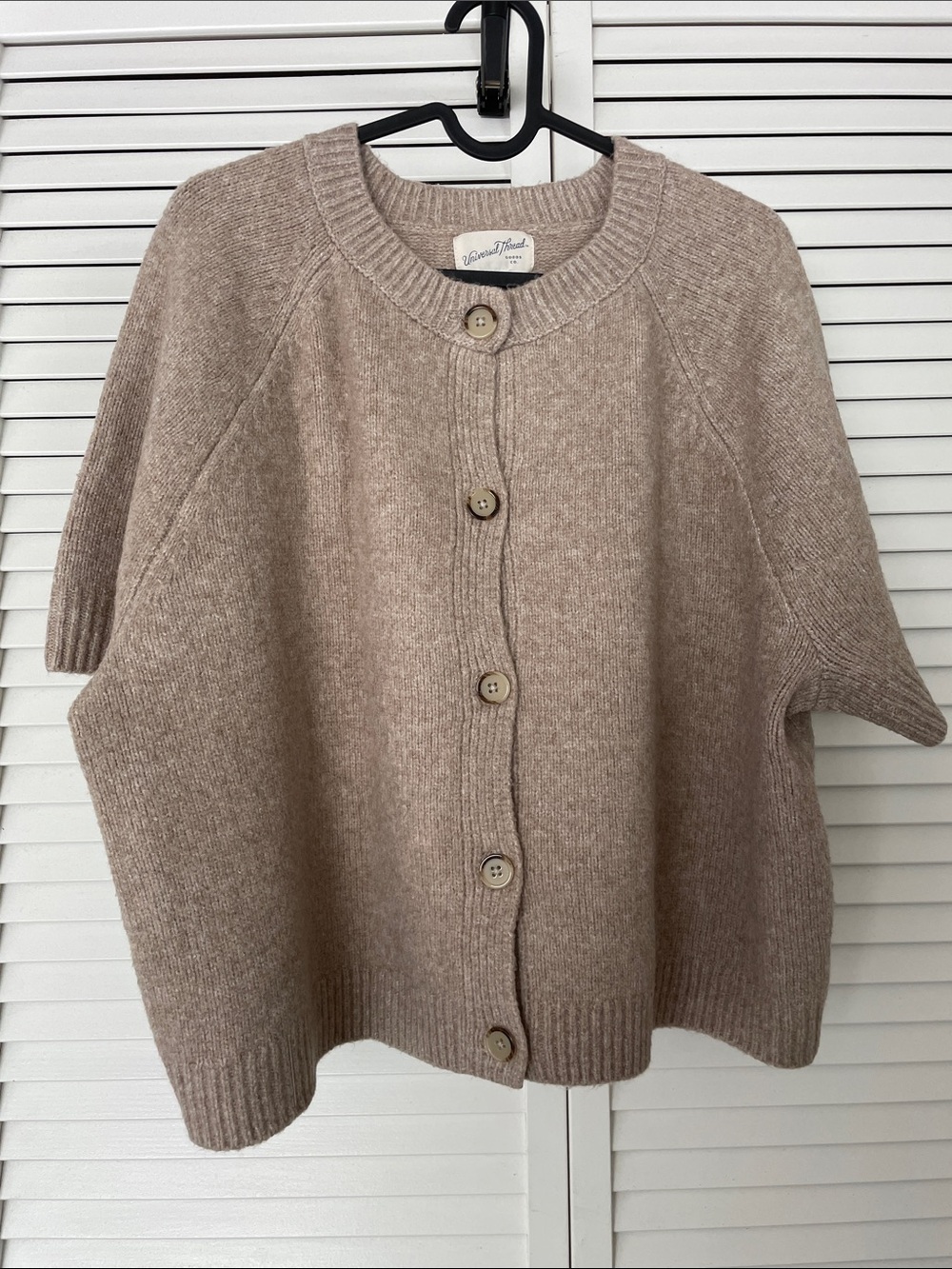 Universal Thread Women’s Short Sleeve Cozy Knit Button-Down Cardigan Sweater